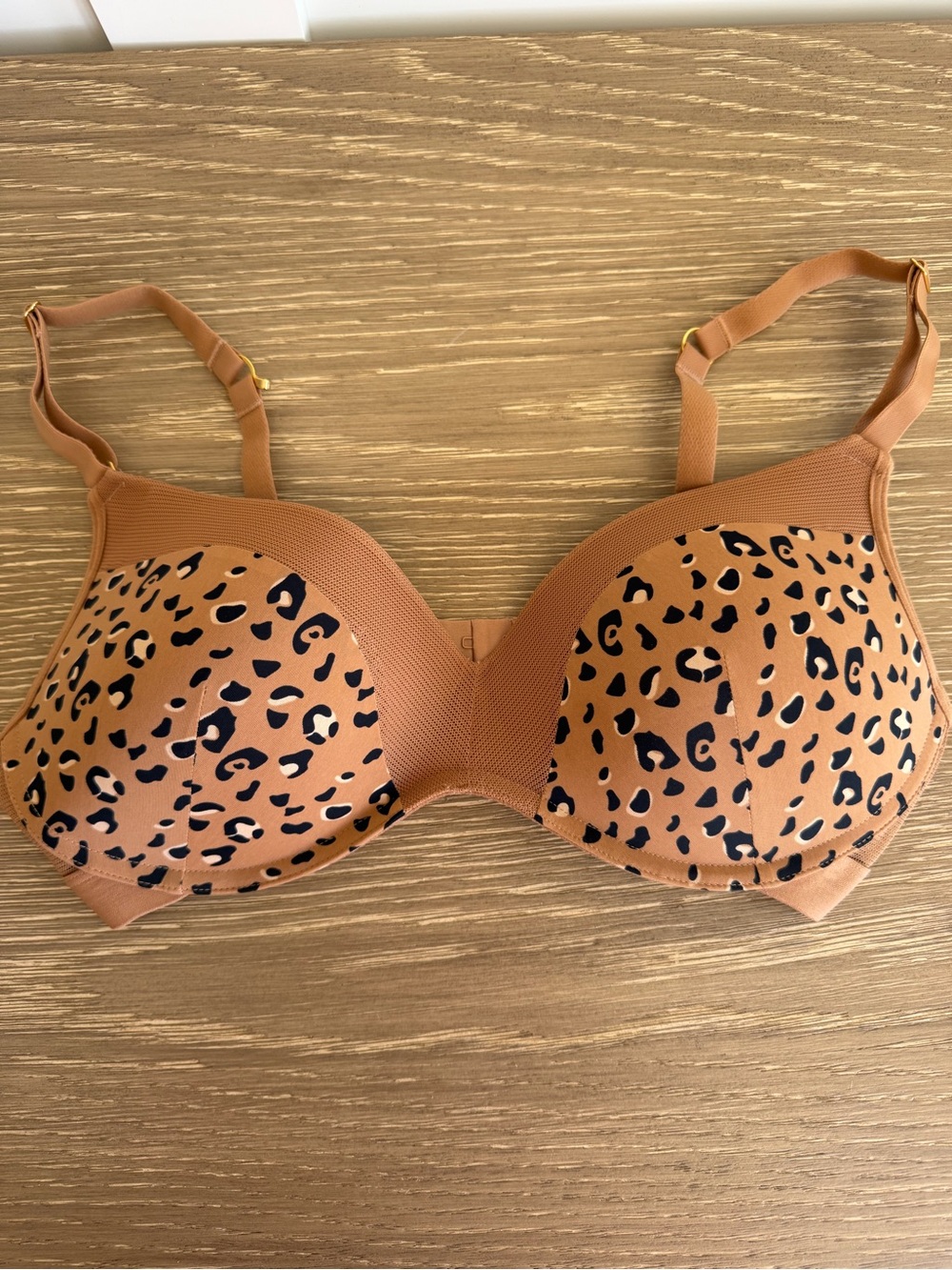 Madewell NWOT Leopard Print T-Shirt Bra - Tan & Black